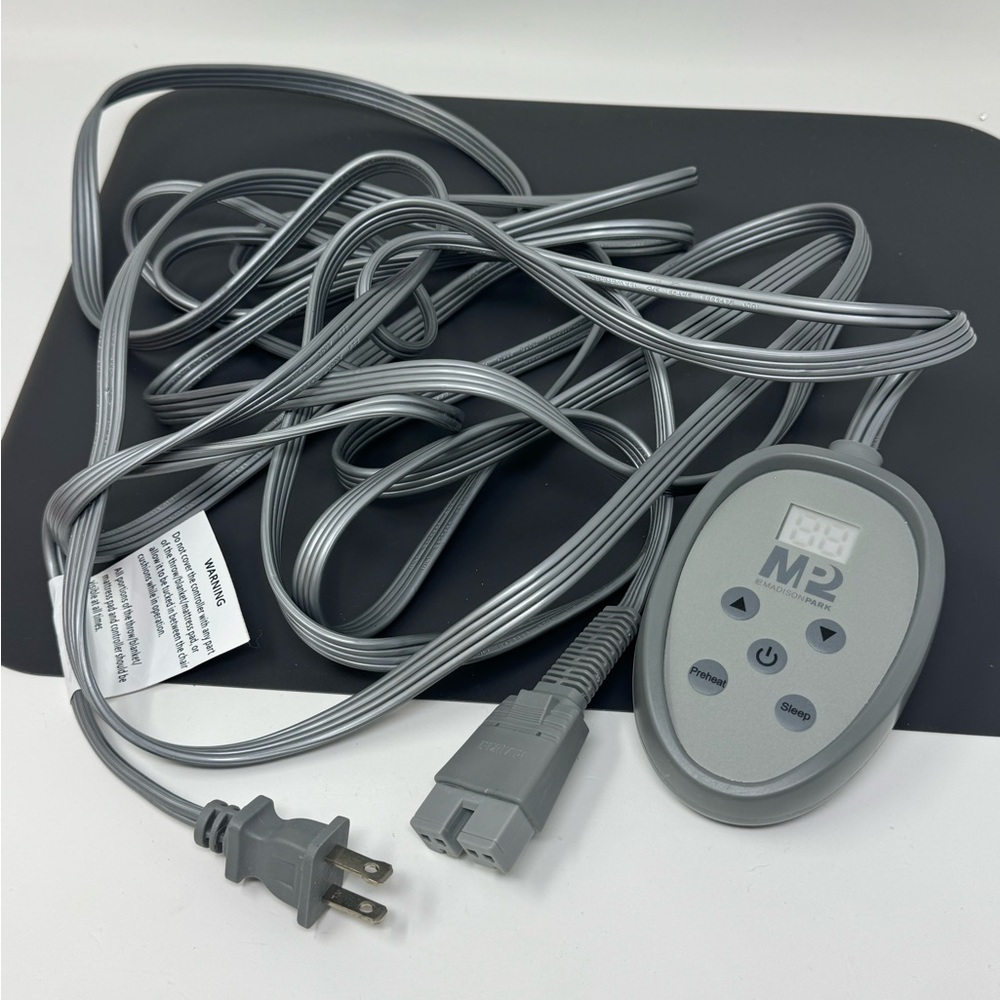 New Madison Park MP2 Sceb 2.10.2 Gray Plush Electric Heated Blanket Controller